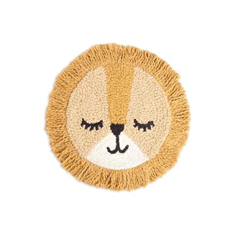 Crane Baby Pillow, Decorative Round Animal Nursery Pillow Cover