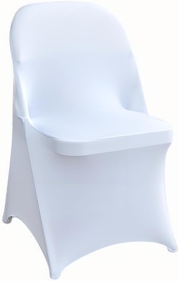 (Similar)Incomplete)50 Pcs White Folding Chair Cover Washable Removable Universal Fitted Chair Cover Protector for Wedding Party Banquet Holidays Celebration Decoration Chair Covers White 50
