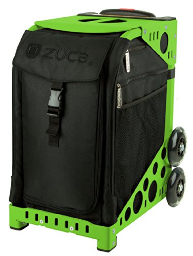 ZUCA Bag Stealth Insert & Green Frame w/ Flashing Wheels