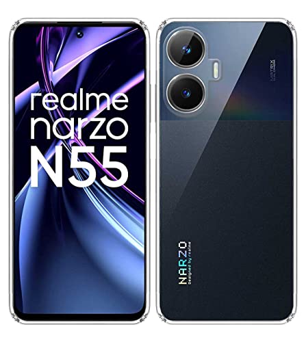 Image of Soft Silicone TPU Back Cover Compatible with Realme Narzo N55 / C55