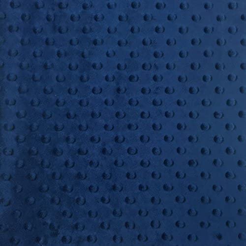 Valentina Textile Inc Snuggle Dots Minky 60 Inch- Fabric by The Yard(3 Yard, Navy Blue)