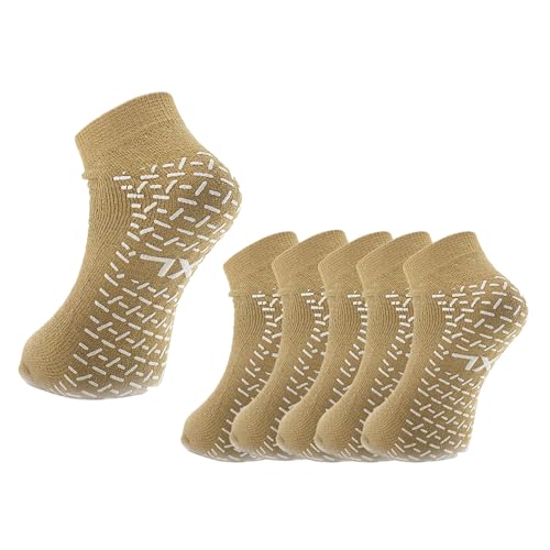 Chaussettes double bande roulement beige XL MediCounter anti-glisse pour pieds sensibles