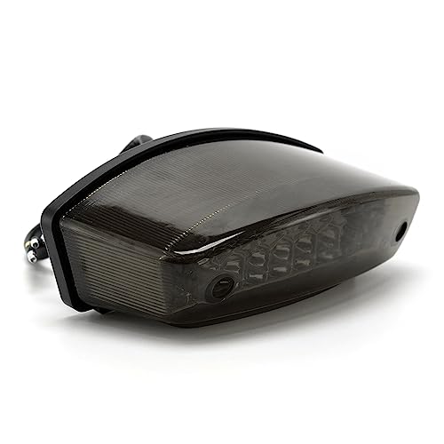 evomosa Motorrad Rücklicht Universal 12V 21 LED Motorrad Weißes Kennzeichen Licht Rotes Rücklicht Brems-Stopp-Lampe (A)