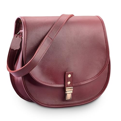 Genuine Leather Saddle Crossbody Bag