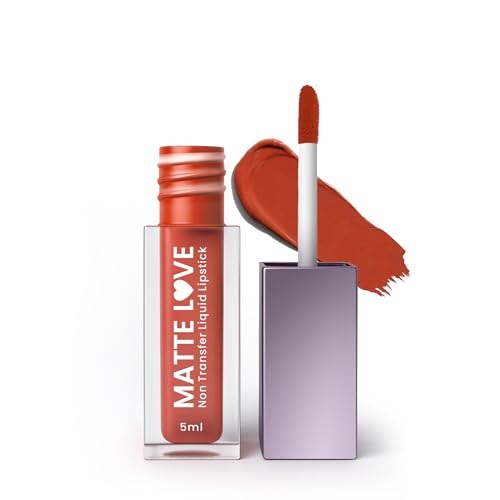 Image of Hilary Rhoda Matte Love Non Transfer Liquid Lipstick | Lightweight & Matte Finish | Waterproof Lipstick for Women | Long Lasting & Non-Drying Lipstick | 5ml (Dusty Brown - Shade 03)