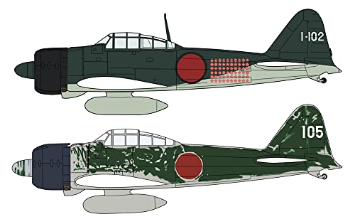 Hasegawa 2437 1/72 Mitsubishi A6M2b/A6m3 Zero Fighter, 2 Kits Model Kit, Multicoloured, Medium