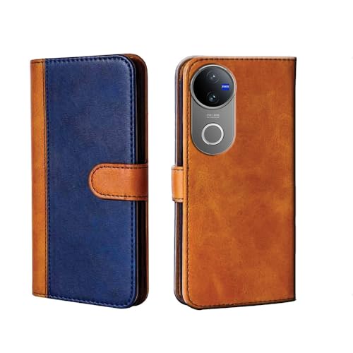 Image of Inktree Vivo V50 5G Flip Cover | Leather Finish | Complete Protection Flip Case for Vivo V50 5G Beige