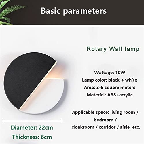 Lampe murale moderne ronde pour lecture de chevet - 8