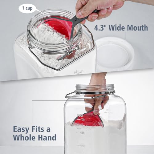 Image of 1.5 Gallon /5700 ML Glass Jar with Lid, Wide Mouth, Large Mason Jar, 2 Pack