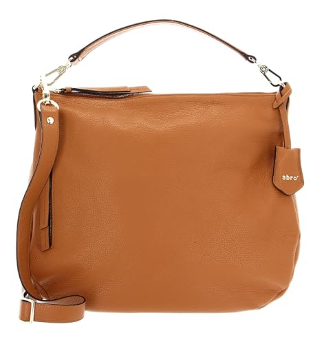 Bolso hobo ABRO Juna en cuero Adria marrón, artesanía premium en piel Cuoio