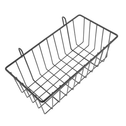 TOYANDONA Comedero de Heno para Conejos de Metal Soporte Colgante de Alimentos para Mascotas Accesorio Práctico para Jaulas Color Negro Mediano