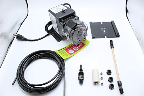 Stenner 45MFL5A2SUAA Single Head Fixed Output Chemical Injection Pump, 50 GPD, 120 V, 1/30 HP.