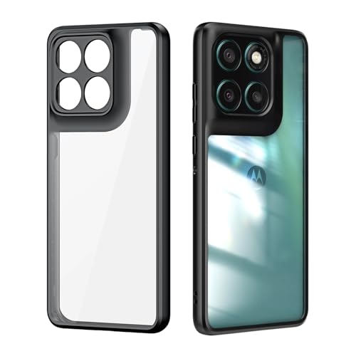 Image of QUIETIP Case Compatible with Motorola Edge 60 Fusion /Edge 60,Clear TPU Shockproof Protective Cover,Black