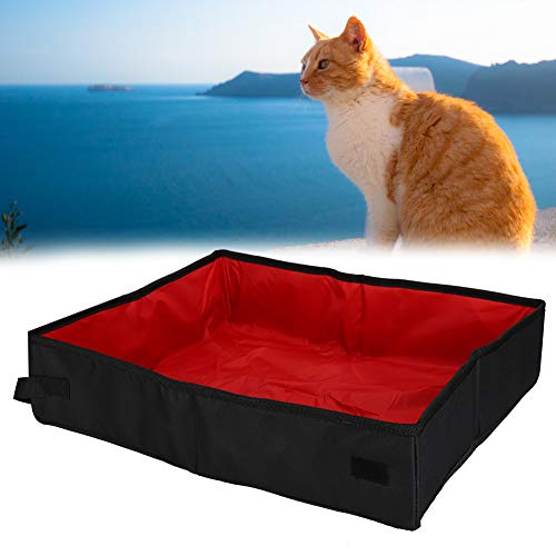 Arenero plegable semi cerrado para gato 50x40x11 cm miniatura 4