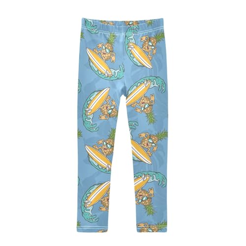 Girls Leggings A Surf Rider Pineapple Toddler Girls Clothes Leggings for Girls Toddler Girls Leggings 3-4T