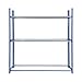 Produktbild Reifenregal Reifenständer Werkstattregal Schwerlastregal Lagerregal Autoreifen Regal Blau Grau 185 x 180 x 40cm 450kgTragkraft Metall Stahl 3 Stufen Höhenverstellbar Lagerlösung Schraubenlos