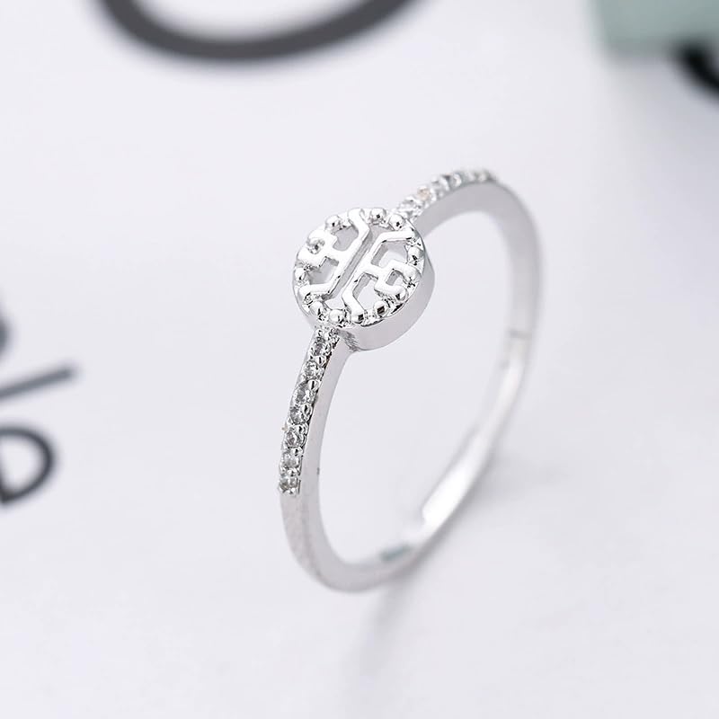 Cubic Zirconia Rings For Women, Gold Silver Ring Non Tarnish Trendy Geometric Patterns Stackable Promise Engagement Wealth Wedding Pops Jewelry Gifts4