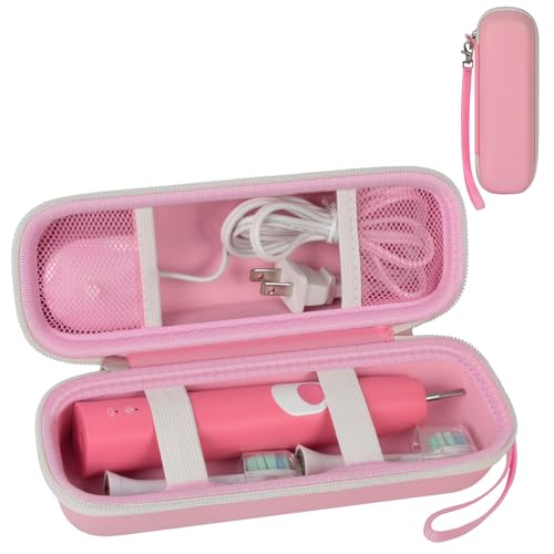 Image of Case Compatible with Philips Sonicare ProtectiveClean 4100 5100 6100 6500 7500 Rechargeable Electric Toothbrush.Travel Holder Fits for Oral-B 7500 9600 9300 Pro 1000 with Charger - Pink (Box Only)