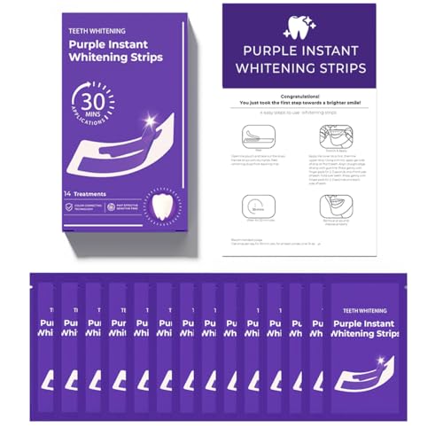 28 Pezzi Sbiancante Denti Strisce Sbiancanti Sbiancante Denti Professionale, strisc sbiancant denti 14 Sessioni sbiancamento denti whitening strips Rimuove le Macchie Profonde Sicuro per Denti Smalto