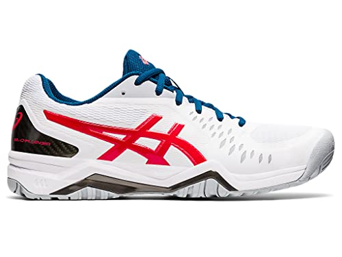 ASICS Men's Gel-Challenger 12 Tennis Shoes, 6M, White/Classic RED