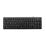 V7 Videoseven KU200DE USB Tastatur Deutsch, QWERTZ, Windows Schwarz