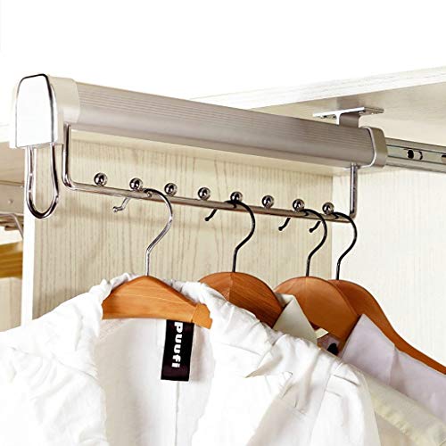 Cintre en aluminium extensible et rail coulissant pour garde-robe 18.1 LWX