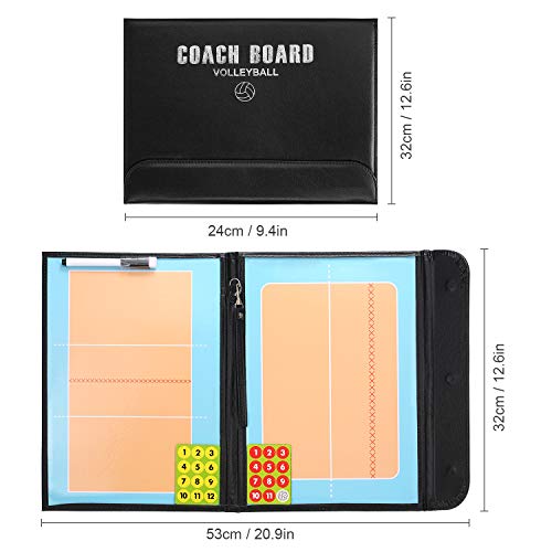 Vicfone Placa de tática magnética dobrável de voleibol placa de estratégia de treinamento com marcad