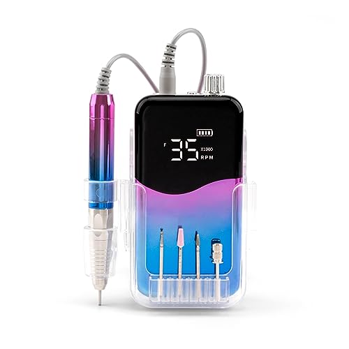 Electric-Nail-Drill-Portable-Nail-Drill-Professional-35000-RPM-Rechargeable-Electric-Nail-File-Machine-E-File-For-Acrylic-Nails-Gel-Polishing-Removing-Cordless-Efile-With-Bits-Kit-For-Manicure-Sal