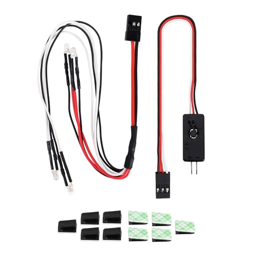 Luces de coche RC para TRX4M 1/18 kit con faros delanteros y traseras CH3 de escala