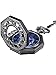 Mudder Vintage Mechanical Hand-Wind Skeleton Pocket Watch with Chain Xmas Gift (Black)