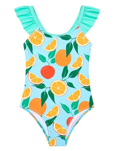 Image of DAXIANG Girls Ruffles One Piece Swimsuits Quick Dry Beach Sport Swimwear Toddler Kids Mermaid Unicorn Bathing Suit 4-10 Years