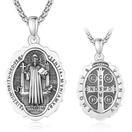 Collier médaille de saint chrétienne le cadeau religieux idéal pour Noël et anniversaires