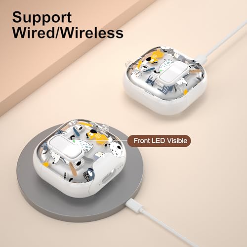 Image of for Apple AirPods 4 Case 2025 with Safety Lock & Foldable Phone Stand, Dog | Double Drop Protection,Two-Piece Design, Airpod 4 Case with Keychain & Cleaner Kit, Support Wireless Charging, Shockproof