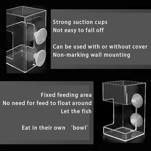 Image of Fish Feeder Square-Shaped Automatic Fish Feeders Reduced Filter Clogging Tank Suitable for All Kinds of Food Tank Accessories