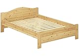 massivholzbett 160x200 günstig sehr stabile Ausführung Erst-Holz® Kieferbett Natur Doppelbett 140x200 Futonbett Bett breit Massivholzbett Rollrost 60.37-14