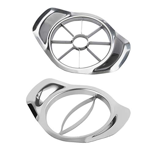2x Fruta De Maçã Inoxidável Maçã Fácil Corte Slicer Cortador