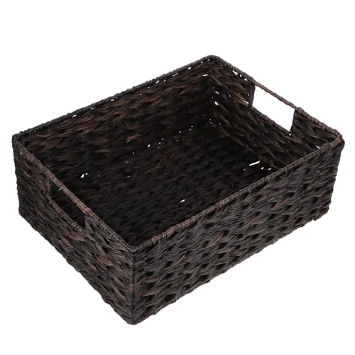 FONDOTIN Elegant Woven Basket Creative Storage Solution for Desk Tabletop Decorative Sundries Handicraft