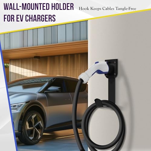 Image of ENERLITES J1772 EV Charger Holder Wall Mount, Heavy-Duty Steel