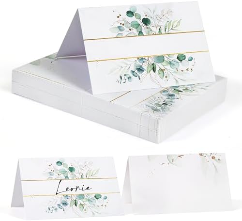 Tischkarten Hochzeit 50 Stück, Tischkarten Namenskarten, 8.5 x 5....