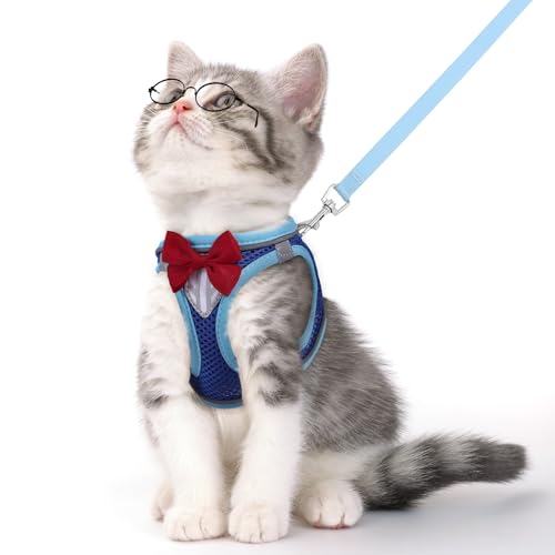 Cat Vest Harness and Leash Set for Walking, Escape Proof, Adjusta...