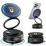 スマホホルダー 車 マグネット【真空吸盤+24×N55磁石】Mag-safe車載スマホホルダー 360°回転式 スマホスタン 片手操作 1秒で着脱 スマホスタンド 安定性 軽量 多角度自由調節 車用品 携帯ホルダー 折りたたみ式iPhone16/iPhoneSE/Sony/Samsung/HUAWEI/Google/iPhone&Android全機種と多車種が対応 (ブラック)