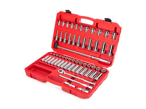 Image of TEKTON 1 /2 Inch Drive 6-Point Socket Ratchet Set, 57-Piece | SKT25301