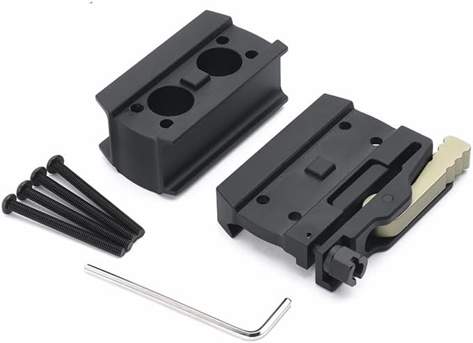 1.57" Height Red Dot Sight Riser QD Mount Base with Spacer，Optics Scope Heighten Base Mount，Compatible with T1 T2 Series Etc Optic Reflex Scope Mounting，Fits for Standard 20mm Pic Rail Mounting