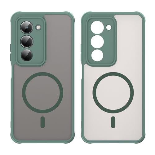 Image of Compatible with REDMI 15 (169mm) Case Cover,Compatible with MagSafe,Anti-Fall,Compatible with Xiaomi Redmi 15 (169mm) 25057RN09E Cell Protective Phone Case Green