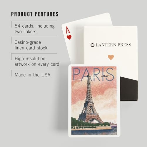 Naipes Lantern Press Paris Francia 52 cartas póker miniatura 3