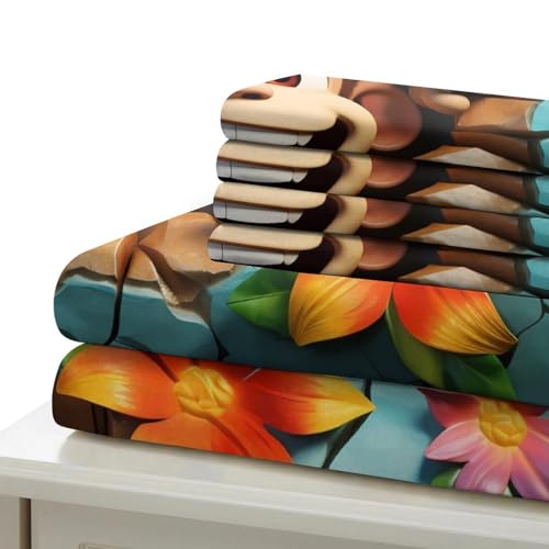 Housse de couette singe 3D microfibre 135x200 parure lit ado