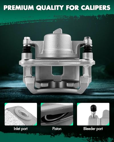 Image of SCITOO 19-B2048 19-B2049 Front Left & Right Disc Brake Calipers w /Bracket Fit For Chevrolet For Prizm 1998-2002,For Toyota For Corolla 1998-2002, Single Piston