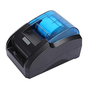 thermische bonprinter, draadloze desktoplijn thermische bonprinter voor bluetooth micro-USB 203 dpi ondersteuning mobiele computer 110-240 v (zwart)
