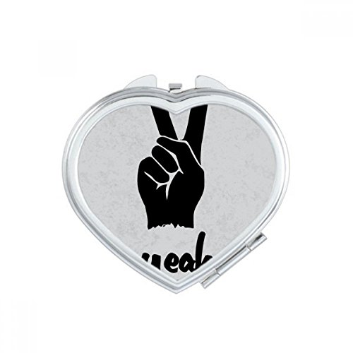 Miroir portable cœur silhouette ciseaux, accessoire beauté multicolore