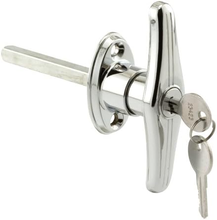Prime-Line GD 52200 T-Locking Handle, Keyed Alike, 5/16 In. Square Shaft, Chrome (2 Pack) image 3